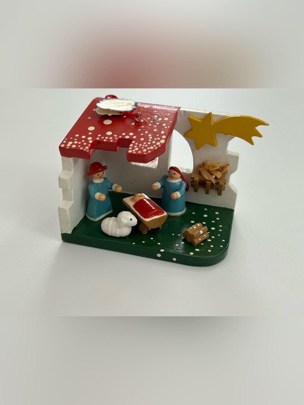 Vintage Kathe Wohlfahrt Germany Wood Nativity Christmas Ornament
Hand Painted